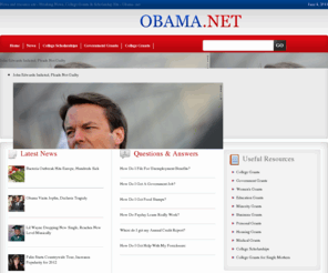 obama.net: Breaking News, College Grants & Scholarship Site - Obama .net
Amazing resource site featuring college grants, breaking news, scholarship information, and school grants.