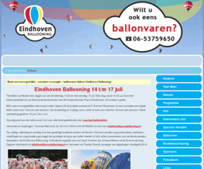 eindhovenballooning.nl: Eindhoven Ballooning
Welkom op de website van Eindhoven Ballooning