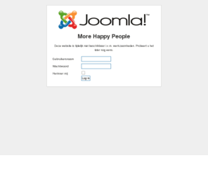 morehappypeople.com: Welcome to the Frontpage
Joomla! - Het dynamische portaal- en Content Management Systeem
