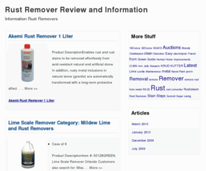 rustremovers.info: Rust Reomver Review » Rust Remover Review and Information
Information Rust Removers