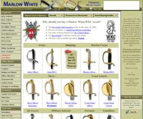 canadian-swords.com: Marlow White US Military Swords; Hand-Crafted by WKC in Solingen, Germany.
Official U.S. Military Swords. Hand made in Germany by WKC Solingen. History, as well as FAQ's, detailed photos, and answers to questions are extensively featured.