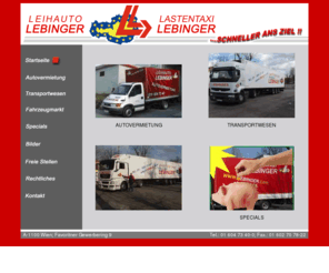 lebinger.com: Leihauto - LEBINGER   Lastentaxi - LEBINGER
