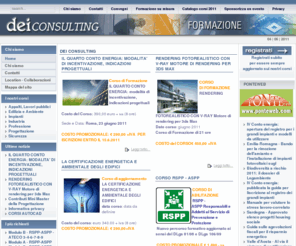 deiconsulting.com: Dei Consulting
DEI Consulting fornisce servizi qualificati per la Formazione e l'aggiornamento in materia di sicurezza, ingegneria, architettura



Fornisce supporto e potenziamento delle attività della casa editrice DEI Tipografia del Genio Civile, attiva nel settore dal 1869.