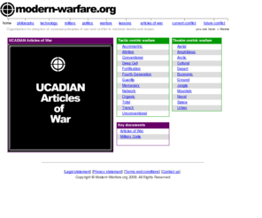 modern-warfare.org: Modern-Warfare.Org-The Principles of War in the 21st Century
Modern-Warfare.Org,Organisation for adoption of universal principles of war and conflict to minimize deaths and losses