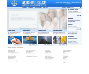 nuernberger-holding.net: < NÜRNBERGER Versicherungsgruppe > - NÜRNBERGER
Das Leistungspaket der NÜRNBERGER Versicherung: Lebensversicherung, Haftpflichtversicherung, Autoversicherung, Baufinanzierung, Beamtendarlehen, Unfallversicherung, Fondsversicherung, Riesterrente ...