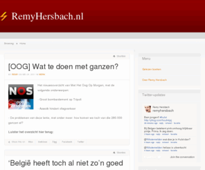 remyhersbach.nl: RemyHersbach.nl: Soms is er de behoefte om iets op te schrijven
Remy Hersbach. Journalist bij NOS.nl, website-ontwikkelaar en Linuxgebruiker.