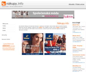 nakupy.info: Nákupy.info - Seznam internetových obchodů
internetové obchody, eshop, shop, e-shop