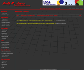 arndt-webdesign.de: Arndt-Webdesign, Domainhostung & Webdesign zum Anfassen
PHP-Programmieren, Webhosting, Webdesign, shop, e-commerce, Printdesign, Shopsystem,  Bildergalerie, Gameserver, Domainregistrierung, Domainhosting, Traffik, Domainbaukasten