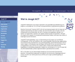 jeugdactwest.com: Jeugd ACT - geestelijke gezondheidszorg voor jongeren
Jeugd ACT richt zich op jongeren die hun weg naar de reguliere hulpverlening niet weten te vinden.