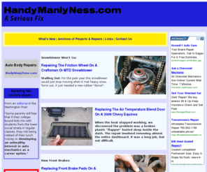 handymanlyness.com: HandyManlyNess.com - Car and Truck Repairs, Auto Maintenance, and More
