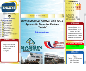 adpedales.es: Sitio Web de la Agrupacin Deportiva Pedales "Getafe". Seccin de Ciclismo
Web de la A.D. Pedales 'Getafe':Calendario  de Rutas, Estatutos, fotos, altimetras ...