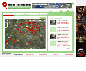 berlin-tischtennis.de: BERLIN TISCHTENNIS - Tischtennisplatten und Tischtennis spielen in der Hauptstadt
Tischtennisplatten in Berlin - Ping Pong, Tischtennis spielen in Berlin
