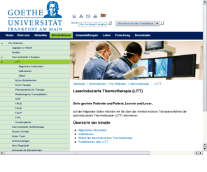 litt-therapie.info: LITT Therapie
LITT, laserinduzierte Thermotherapie, Lasertherapie, Lebermetastasen, Lebertumor, Dr. Martin Mack, Dr. Martin G. Mack