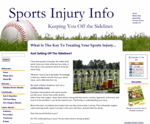 sports-injury-info.net: Sports Injury Info - Sports injury tips, prevention, treatments, and information
For information on sports injury, injury prevention, injury treatment and rehabilitation, Sports Injury Info has what you need to keep you off the sidelines.