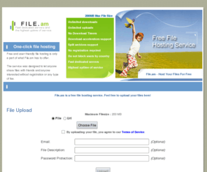 file.am: File.am - Free File Hosting Service - Host Your Files For Free
File.am - Free File Hosting Service - Your one-click hosting - Host Your Files For Free