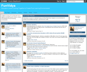 funvidya.com: FunVidya - Education Lovers Coming Together to Create Pure Learning Environments!
A platform to bring all True Education lovers together and help transform homes, schools and institutions into pure learning environments.