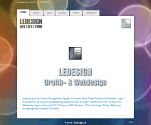 ledesign.ch: ledesign - HOME-ledesign
ledesign - Ihr Partner für Grafik- & Webdesign