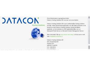 uurregistratie.com: Datacon Hosting Solutions BV
Datacon Hosting is an independend provider of hosting services ans ASP application provinding