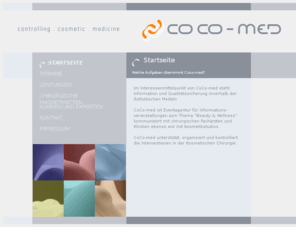 coco-med.com: COCO-MED | STARTSEITE
coco-med.de | controling cosmetic medizin | facelifting | nasenkorrektur | schönheitschirurgie | plastische chirurgie | aesthetische medizin