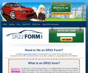 sr22form.net: SR22 Form - SR22 Insurance
Nationwide SR22 Form Filings, Cheap SR22 Insurance, What is  an sr22 form...