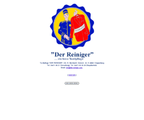 der-reiniger.com: Textilpflege, Textilreinigung, Der Reiniger, Chemische Reinigung,Reinigung Bernhardt,Cloppenburg
Textilpflege,Textilreinigung, Der Reiniger, Chemische Reinigung, Bernhardt,Cloppenburg