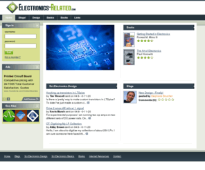 electronics-related.com: Electronics-Related.com - A Portal for Electronics Engineers and Hobbyists
Portal for electronics Engineers and Hobbyists, with discussion groups and forums, web access to sci.electronics.basics and sci.electronics.design, a database of electronics related books, and more. 