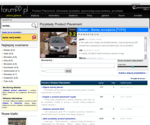 forumpp.pl: Product Placement w filmach  serialach i teledyskach - Forum Product Placement - ForumPP.pl
 Reklama i sponsoring. Forum Product Placement - ForumPP.pl