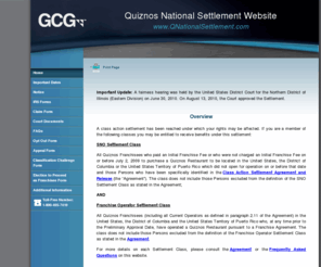 qnationalsettlement.org: Quiznos National Settlement Website
Quiznos National Settlement Website