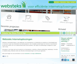 websteks.nl: Websteks | Internetoplossingen en Internetadvies
Webbureau in Dordrecht voor internet consultancy, marketing, software-ontwikkeling, design, innovatie en bedrijfsvoering