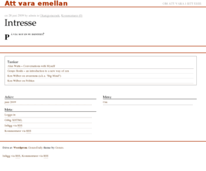 intresse.net: Att vara emellan
