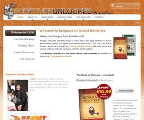 scriptureunlocked.com: Welcome to Scripture Unlocked Ministries
Scripture Unlocked Ministries exists to make, teach and equip believers to do the work of God's ministry until Jesus Christ returns.