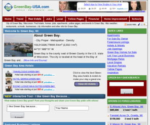 browncountywisconsin.com: Green Bay, Wisconsin (WI) Hotels, Yellow Pages, Homes, Weather, Apartments, Jobs, and more
City of Green Bay, Wisconsin. Find hotels, homes, jobs, apartments, yellow pages, and events in Green Bay. Also weather, restaurants, schools, businesses, city information and other info for Green Bay.