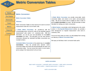 metric-conversion-tables.com: Metric Conversion
Get metric conversion tables and charts for converting measurement units into or out of the metric system.