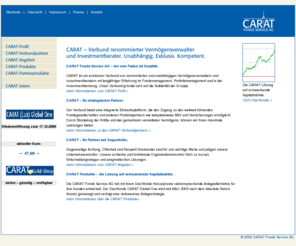 carat-ag.de: CARAT – Verbund renommierter Vermögensverwalter und Investmentberater. Unabhängig. Exklusiv. Kompetent.
Als exklusiver Verbund von Vermögensverwaltern und Investmentberatern bietet die CARAT AG eine Partnerschaft auf Augenhöhe für den erfahrenen Berater sowie für Privatanleger.