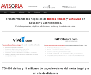 avisoria.com: Avisoria - Avisoria - La Empresa detrás de PATIOTuerca y Vive1
Somos la empresa que opera PATIOTuerca y Vive1 en Ecuador.