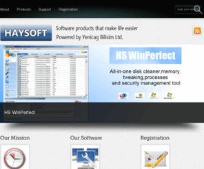 haysoft.com: HAYSOFT
HAYSOFT provides the best, quality, secure, user friendly software systems to ease the life of computer users and system managers. Software products are in many fields including web technologies, commercial database applications and Windows system software.