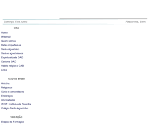 oadbrasil.net: OAD - Ordem dos Agostinianos Descalços
oadbrasil.net