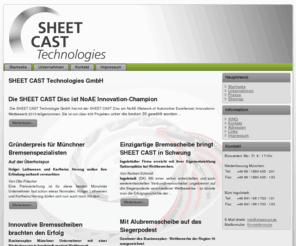 sc-disc.com: SHEET CAST Technologies GmbH
Das Webangebot der SHEET CAST Technologies GmbH