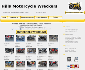 hillsmotorcyclewreckers.com: Hills Motorcycle Wreckers
Motorcycle Parts Used Aftermarket