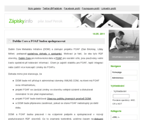 zapisky.info: Zápisky.info — O sémantickém Webu a IT píše Josef Petrák
