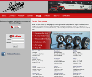 beckertire.com: Welcome to Becker Tire
becker Tire is a leading  distributor of retail and specialty tires in Kansas.  