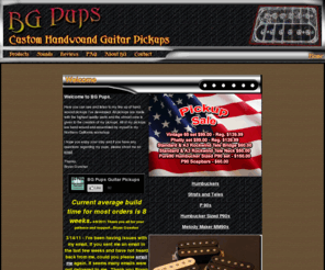 bgpickups.com: BG Pups Hand Wound Custom Guitar Pickups by Bryan Gunsher
Handwound, handmade, hand wound, Custom Electric Guitar Pickups by Bryan Gunsher - Boutique tones for your Strat, Les Paul, PRS