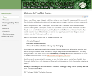 talesofthefroggod.com: Frog God Games
Frog God Games sells subscription old school tabletop D&D Adventures.