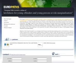 europaths.eu: HOME PAGE - Europaths
European Paths towards a culture of lawfulness for young offenders and young persons at risk marginalisation