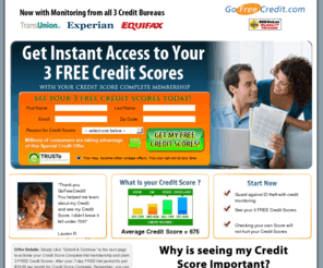 americancreditreporting.com: Free Credit Score and Triple Credit Scores
Go Free Credit is an online credit report service offering credit reports and scores, as well as credit monitoring services.