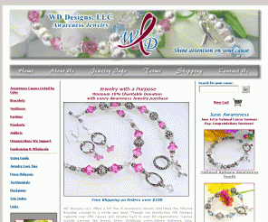 awareness-bracelets.com: Awareness Bracelets and Jewelry Donates to Cancer and Causes
Awareness jewelry by WD Designs uses sterling silver and Swarovski crystal in elegant necklace, bracelet, earrings, and pendant designs