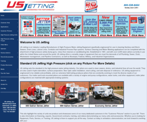 usjettinginc.com: US Jetting : USJetting.com
US Jetting is an industry-leading manufacturer of high-pressure water jetting equipment specially designed for cleaning sewers, drains, laterals, culverts, conduits and industrial process pipe systems.