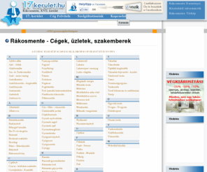 17kerulet.hu: Budapest, Rákosmente, XVII. kerületi cégek - 17kerulet.hu
Rákosmente információs portálja. Budapest, XVII. kerület: cégek, szolgálatók, üzletek, szakemberek keresője.