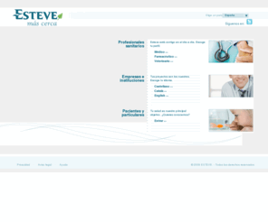 esteveinc.com.es: Médicos | Farmacéuticos | Veterinarios | Empresas | Particulares | Esteve
Esteve más cerca del profesional de la salud y sanitario,  Médicos, Veterinarios y  Farmacéuticos. También más cerca de las   empresas e instituciones y de los particulares