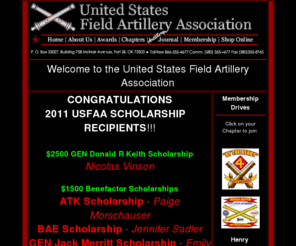 fieldartillery.org: US Field Artillery Association
Home of the Field Artillery Association, the FA Journal and the Redleg Outpost, The Official Store for the Field Artillery.  We Also are the Official Holders of the Honorable Order of Saint Barbara, Ancient  Order of Saint Barbara, and the Artillery ordr of Molly Pitcher.